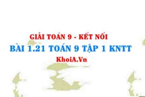 Bài 1.21 SGK Toán 9 tập 1 Kết nối tri thức